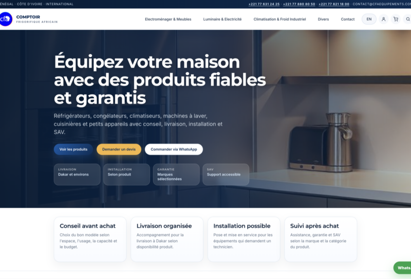 Sunugal Code Lab - Portfolio CFA Equipements - Visuel
